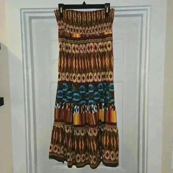 Tracy Evans Limited Womens Layered Ruffle Multi Colored Maxi Skirt Size Medium - Picture 2 of 7